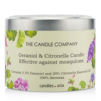 錫罐100％蜂蠟木芯蠟燭 - Geraniol & Citronella