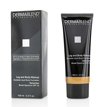 Leg and Body Make Up Buildable Liquid Body Foundation Sunscreen Broad Spectrum SPF 25 - #Medium Bronze 45N