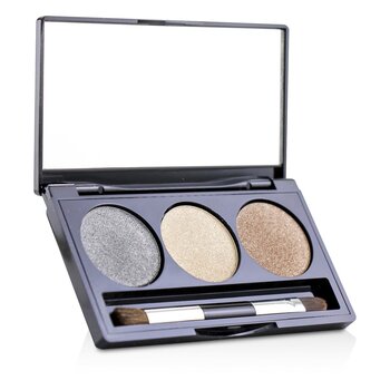 Baked Cream Glaze Trio Eyshadow Palette With Brush - # Golden Sunset
