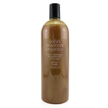 John Masters Organics 2-in-1 Shampoo & Conditioner For Dry Scalp with Zinc & Sage