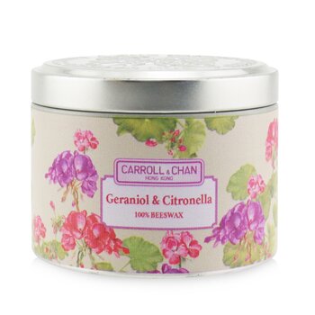 Carroll & Chan 100% Beeswax Tin Candle - Geraniol & Citronella
