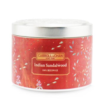 Carroll & Chan 100% Beeswax Tin Candle - Indian Sandalwood