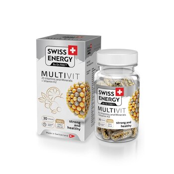SWISS ENERGY Sustained Release Capsules - Multivit 25 Vitamins And Minerals + Vitamin K2