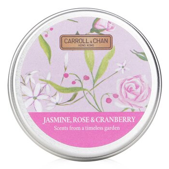 Carroll & Chan 100% Beeswax Mini Tin Candle - # Jasmine, Rose & Cranberry
