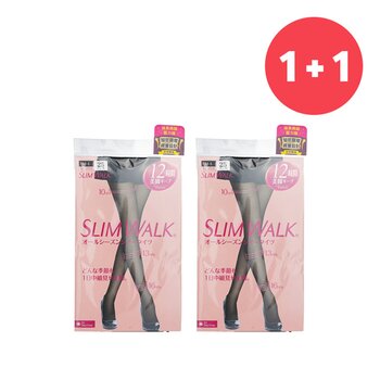 SlimWalk 【Buy 1 Get 1】Compression Pantyhose With Supporting Function For Pelvis - # Black (Size: M-L)  (Add ONE to Cart and get TWO)