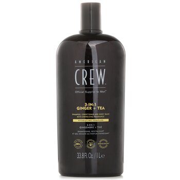 American Crew 3-in-1 Ginger + Tea Shampoo, Conditioner And Body Wash