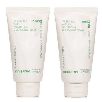 Innisfree 【1+1 Set】Green Tea Hydrating Amino Acid Cleansing Foam