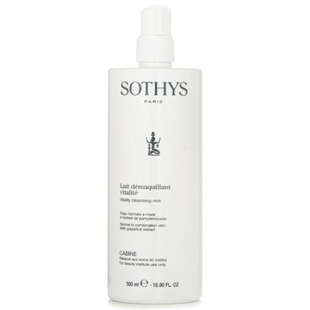 Sothys Vitality Cleansing Milk - For Normal to Combination Skin , With Grapefruit Extract (Salon Size)