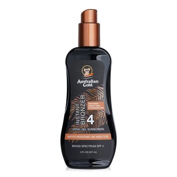 Australian Gold Spray Gel Sunscreen SPF 4 with Instant Bronzer
