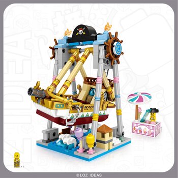 LOZ Dream Amusement Park Series - Pirate Ship Building Bricks Set