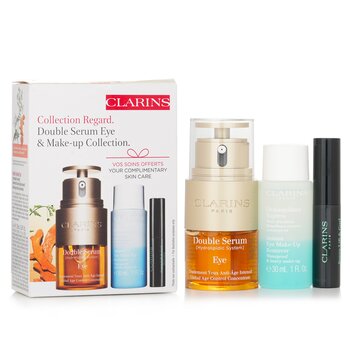 Clarins Double Serum Eye Set: Double Serum Eye 20ml + Instant Eye Make-up Remover 30ml + Supra Lift & Curl Mascara 3ml